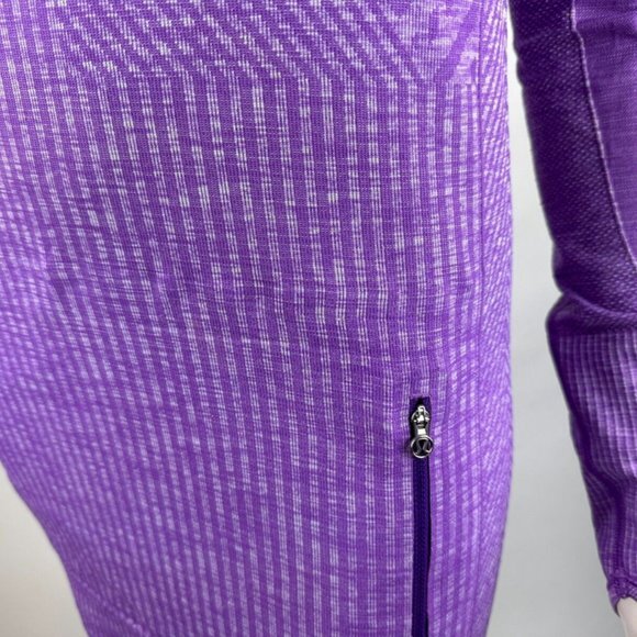 Lululemon Rest Less Hoodie Women 4? *Flaw Heathered Violet Long SleeveTop Pocket - Picture 8 of 16